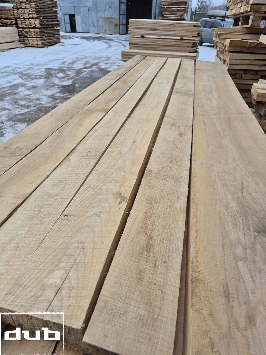 Доска ясеня сухая обрезная 0 сорт 2000-3000х150х50мм